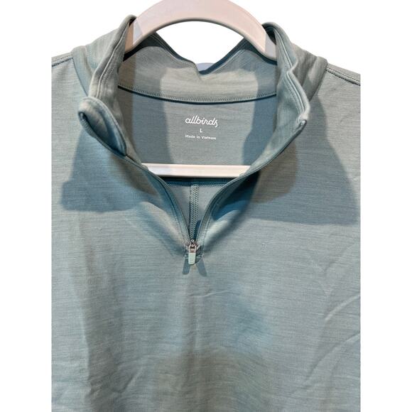 Allbirds Top Wmns Large Quarter Zip Pullover Sweatshirt Mid Layer Run Green NEW - Picture 10 of 12